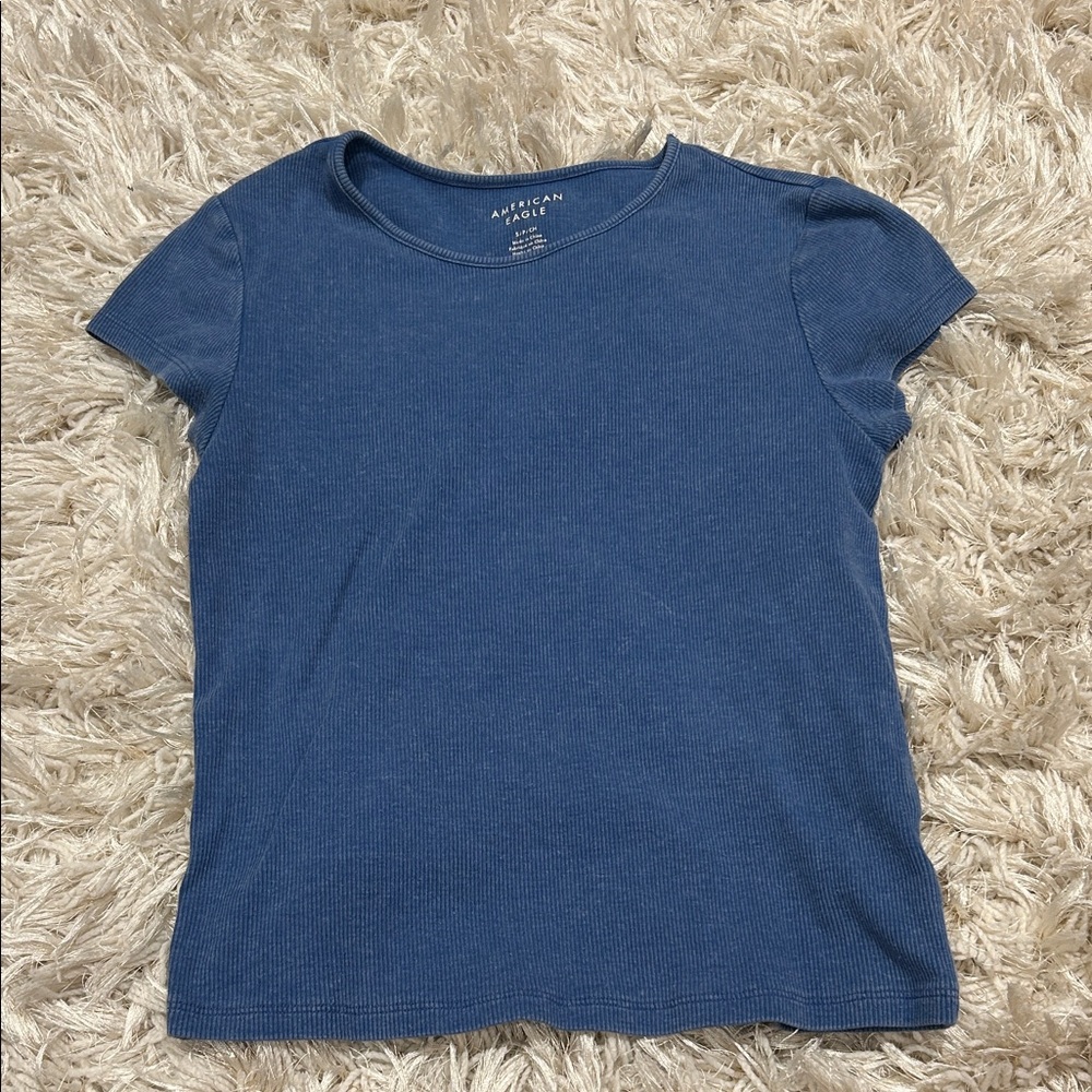 American Eagle Outfitters womens Classic Blue Tee